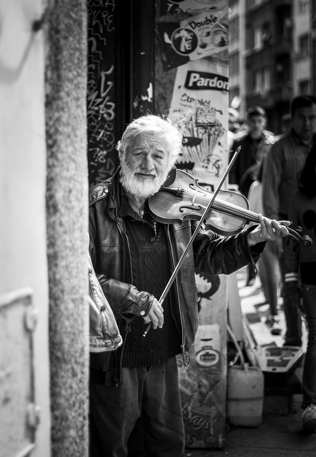 Portrait of an older male sound recordist