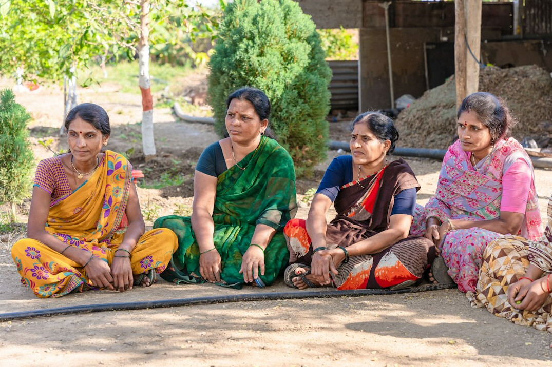 group discussion in village