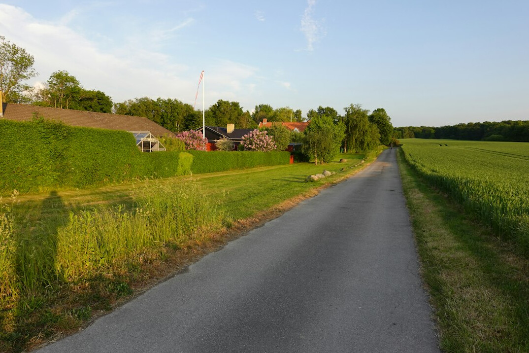 elderly woman in rural denmark