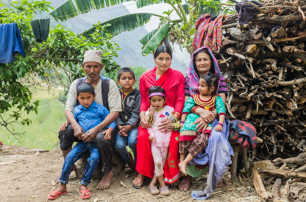 photographer with locals